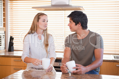 Couple having a cup of coffee