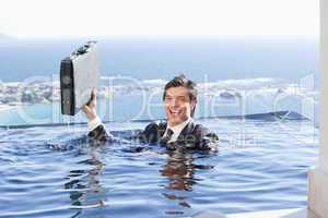 Businessman holding a briefcase