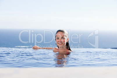 Woman in a swimming pool