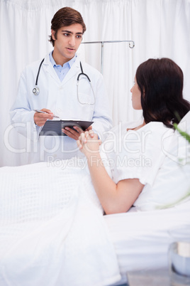 Doctor preparing his patient for surgery