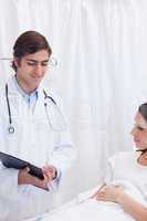 Patient and doctor talking about examination results