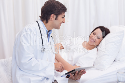 Doctor telling his patient the good news