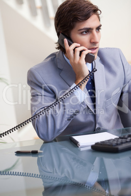 Businessman on the phone