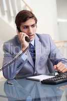 Businessman talking on the phone