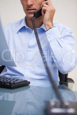 Businessman on the telephone