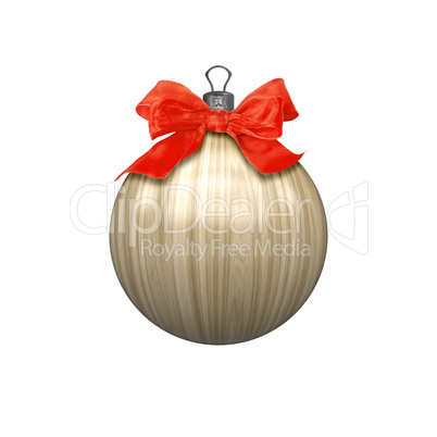 wooden christmas ball