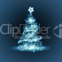 blue christmas tree