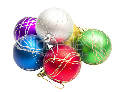 multi-colored Christmas balls