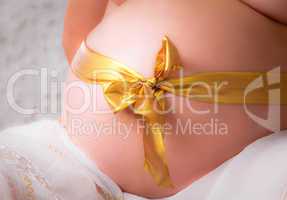 Pregnant with Gold Ribbon