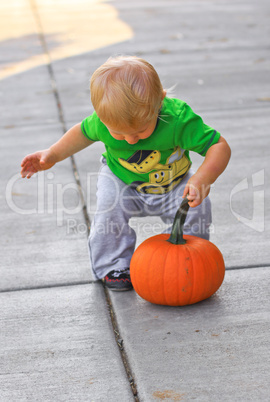 Boy with Pumpkin