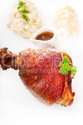 original German BBQ pork  knuckle