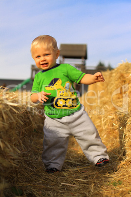 Young Boy with Straw