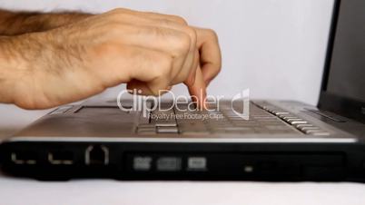 Typing on pc lap top keyboard