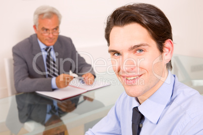 two men during a job interview