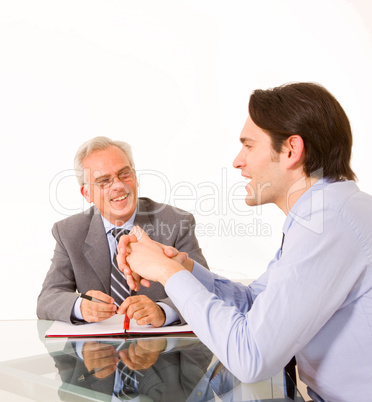 two men during a job interview