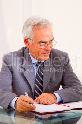 mature businessman in office