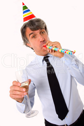 businessman toasting