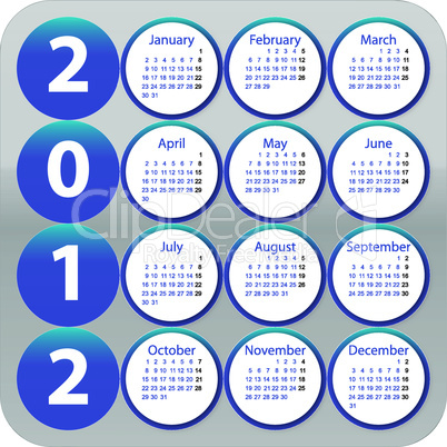 Calendar for 2012