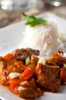 Hühnchencurry und Reis