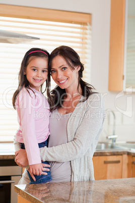 Portrait of a girl and her mother