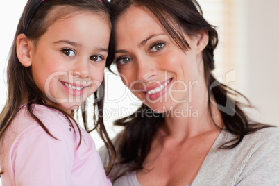 Close up of a girl and her mother
