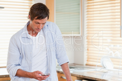 Man using a mobile phone