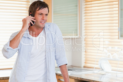 Man making a phone call