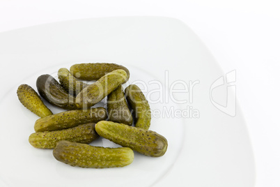 Pickled cucumbers.