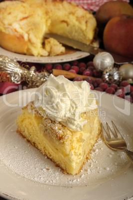 Apfelkuchen in der Weihnachtszeit