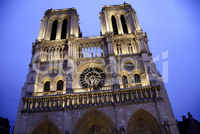 Notre Dame by Night in Paris