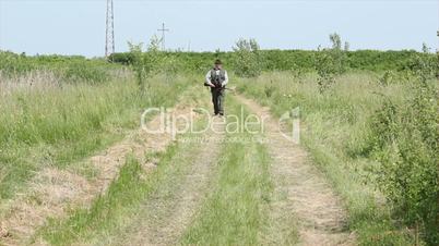 hunter walking