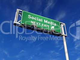 Social Media - Freeway Sign