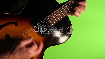 Blues jazz guitar green screen