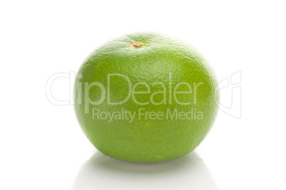 sweet green grapefruit isolated on white