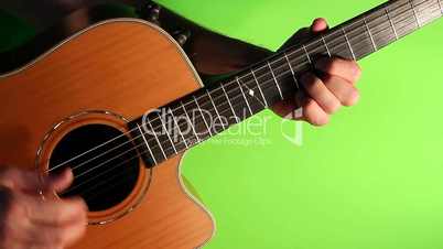 Acoustic guitar green screen