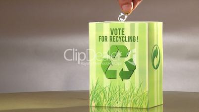 Vote for recycle. Green concept.