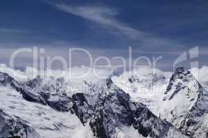 Caucasus Mountains in cloud