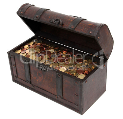 treasure chest with coins