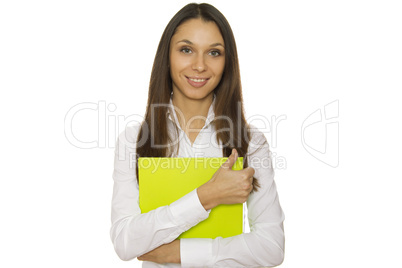 Businesswoman holding folder