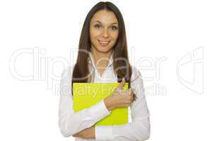 Businesswoman holding folder