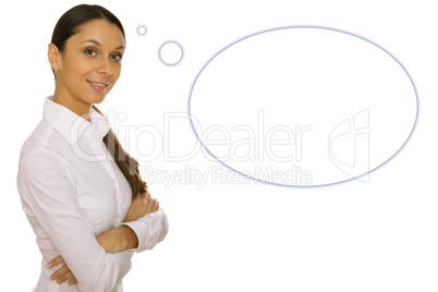 Businesswoman with her arms crossed