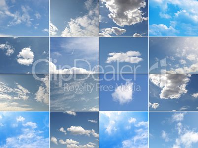 Blue sky collage