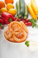 golden deep fried onion rings