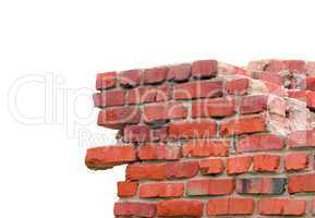 broken brick wall