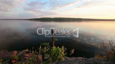 sunset on the river