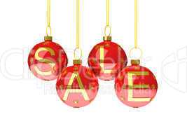 Sale with christmas decoration