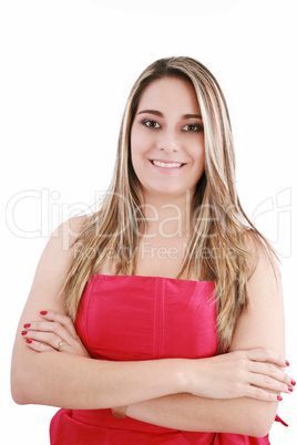Close-up portrait of young woman casual portrait in positive vie