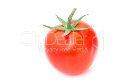 red ripe tomato isolated on white