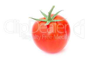 red ripe tomato isolated on white