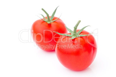 red ripe tomato isolated on white